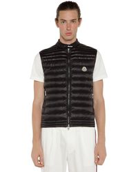 Moncler Daunenweste Aus Gestepptem Nylon "gir" - Schwarz