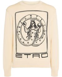 Etro - Suéter de punto de algodón con logo - Lyst
