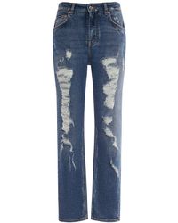 Dolce & Gabbana - Jeans rectos de denim de algodón - Lyst