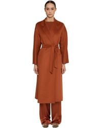 Max Mara Labbro Belted Cashmere Coat - Brown