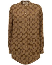 Gucci - Oversized Hemd Aus Maxi Gg-canvas - Lyst