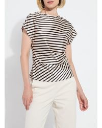 Lyssé - Bruna Side Draped Top Printed - Lyst