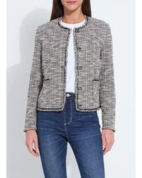Lyssé - Charlotte Collarless St Tweed Jacket - Lyst