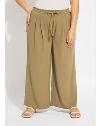 Lyssé - Mae Pleated Drawstring Wide Leg Pant Curvy (28" Inseam) - Lyst