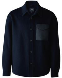 Mackage - Emmanuel Double-Face Wool Overshirt With Leather Patch Pocket - Lyst