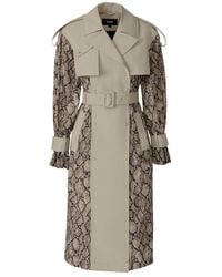 Mackage - Zonomi-Pr Lightweight Snake Pattern Trench Coat - Lyst