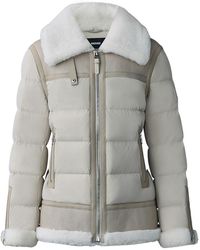 Mackage - Vanna Mixed-Media Shearling Down Jacket - Lyst