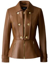 Mackage - Barbara Fitted Lamb Leather Jacket - Lyst
