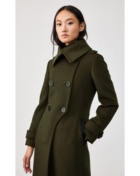 Mackage Elodie Wool Double-breasted Coat In Army - Women - Green