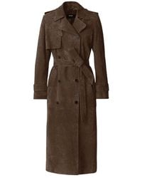 Mackage - Gael-Su Maxi Suede Trench Coat - Lyst