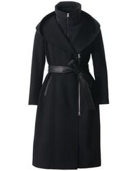 Mackage - Shia-Lg 2-In-1 Double-Face Wool Coat With Removable Bib - Lyst