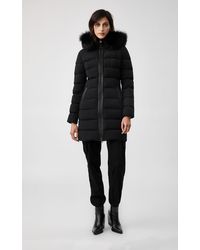 Mackage Calla Down Coat With Removable Silverfox Fur Trim In Black - Women