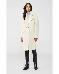 Mackage Manteau en Laine À Emmanchures Basses en Blanc Cassé