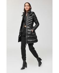 Mackage Lara Lightweight Down Coat With Removable Hood In Black - Women
