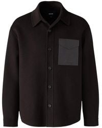 Mackage - Emmanuel Double-Face Wool Overshirt With Leather Patch Pocket - Lyst