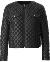 Mackage - Lena Quilted Lamb Leather Cropped Jacket - Lyst