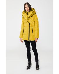 Mackage Manteau De Duvet À Col Signature en Jaune