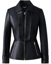 Mackage - Barbara Fitted Lamb Leather Jacket - Lyst