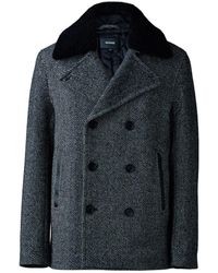 Mackage - Cole-Hb Wool Herringbone Jacket With Shearling Collar - Lyst