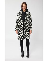 Mackage Manteau Surdimensionné en Laine en Zebre - Noir