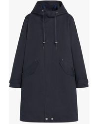 Mackintosh - Granish Navy Bonded Cotton Hooded Coat - Lyst