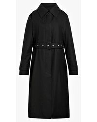 Mackintosh Black Storm System Linen Single-breasted Trench Coat Lm-061b
