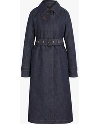 Mackintosh Roslin Indigo Raintec Denim Single Breasted Trench Coat | D-wc061bd - Blue