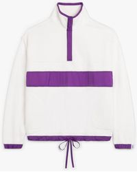 Mackintosh - Purple & White Fleece Popover Jacket - Lyst