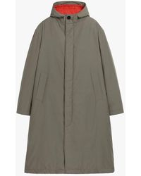 Mackintosh Firenze Dark Olive Rain System Wool Blend Hooded Thindown Parka Gmf-301 - Green