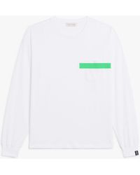 Mackintosh - White X Green Cotton Long Sleeve T-shirt Gjf-301 - Lyst