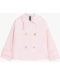 Mackintosh - Humbie Pink Eco Dry Short Double-breasted Overcoat - Lyst