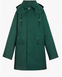Mackintosh Denny Cedar Oversized Bonded Cotton Hooded Coat Gr-123dw - Green