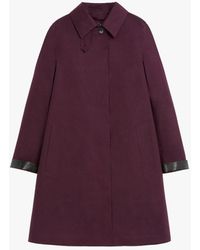 Mackintosh Dunoon Wine Bonded Cotton Short Coat | Lr-1005d - Purple