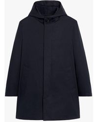 Mackintosh - Chryston Short Navy Raintec Cotton Hooded Coat Gmc-112 - Lyst