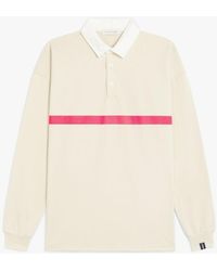 Mackintosh Bone White X Pink Cotton Rugby Shirt Gjm-202 - Multicolour