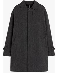 Mackintosh - Soho Grey Herringbone Wool Overcoat - Lyst