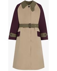 Mackintosh - Knightwoods Fawn Colour Block Bonded Cotton Trench Coat - Lyst