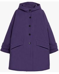 Mackintosh - Humbie Hood Purple Wool Overcoat - Lyst