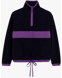 Mackintosh - Purple & Navy Fleece Popover Jacket - Lyst