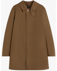 Mackintosh - Dunkeld Brown Bonded Cotton Short Coat - Lyst