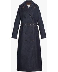 Mackintosh Montrose Indigo Raintec Denim Long Trench Coat | D-wc091bd - Blue
