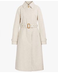 Mackintosh Roslin Natural Raintec Linen Single Breasted Trench Coat Lm-061b