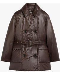 Mackintosh Lamington Dark Brown Thindown Short Trench Coat | Lm-1043td