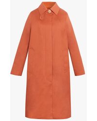 Mackintosh Dunkeld Baked Clay Raintec Cotton 3/4 Coat Lm-1018fd - Orange