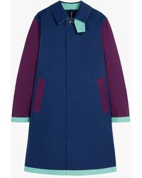 Mackintosh - Oxford Blue Patchwork Bonded Cotton 3/4 Coat - Lyst