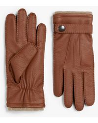 Mackintosh - Havana Deerskin Leather Cashmere Lined Gloves - Lyst