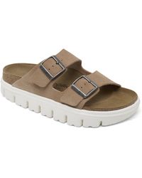 Birkenstock - Papillio By Arizona Chunky Suede Leather Platform Sandals From Finish Line - Lyst