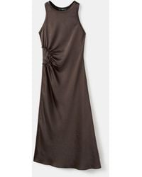 Mango - Gathered Detail A-line Dress - Lyst