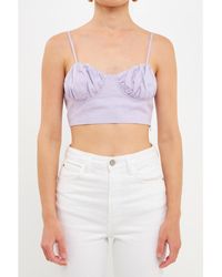 Endless Rose - Corset Ruched Linen Top - Lyst