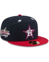 KTZ - Navy/red Houston Astros 2025 Mlb All-star Game Workout Side Patch 59fifty Fitted Hat - Lyst